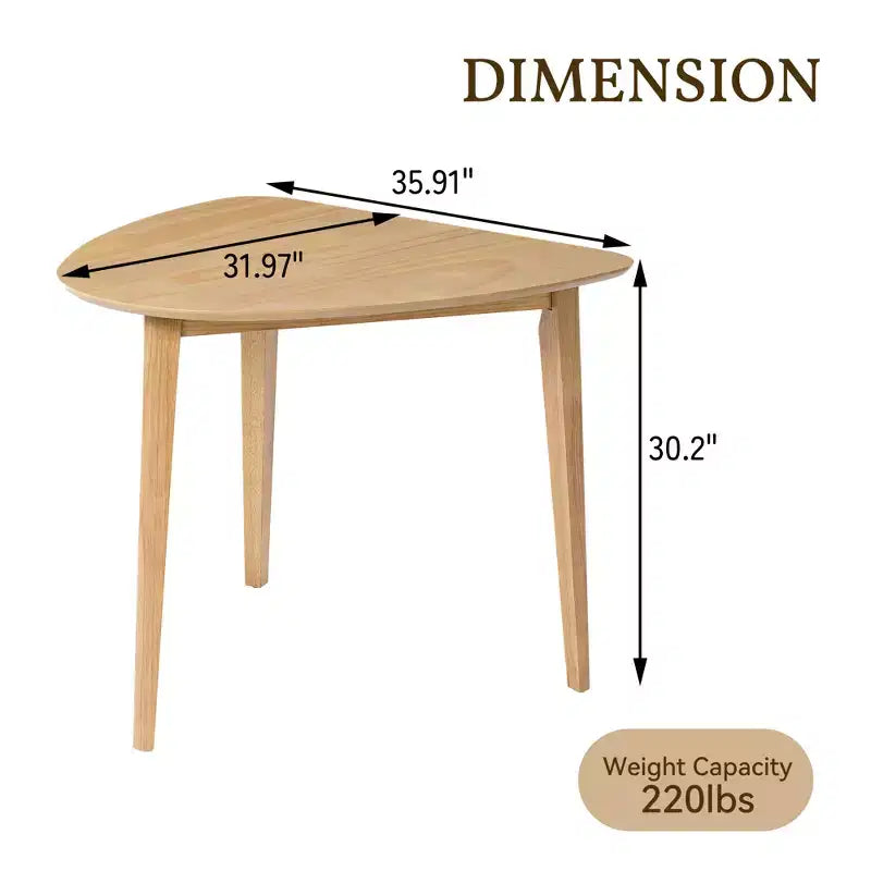 Table en bois triangulaire moderne