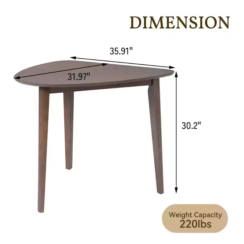 Table en bois triangulaire moderne