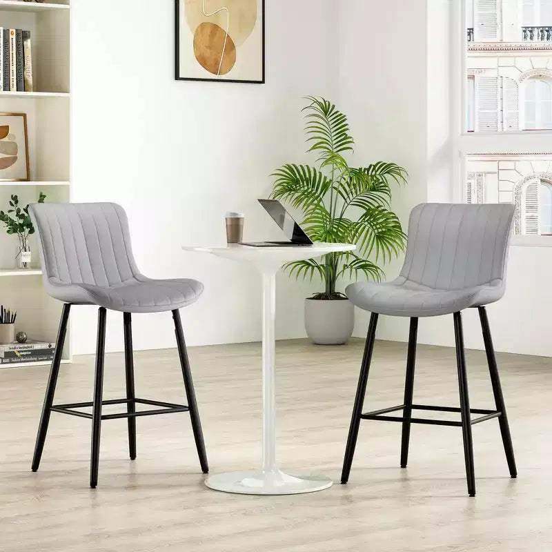 Chaises de salle à manger Similicuir Pieds en métal Chaises de cuisine et salle à manger