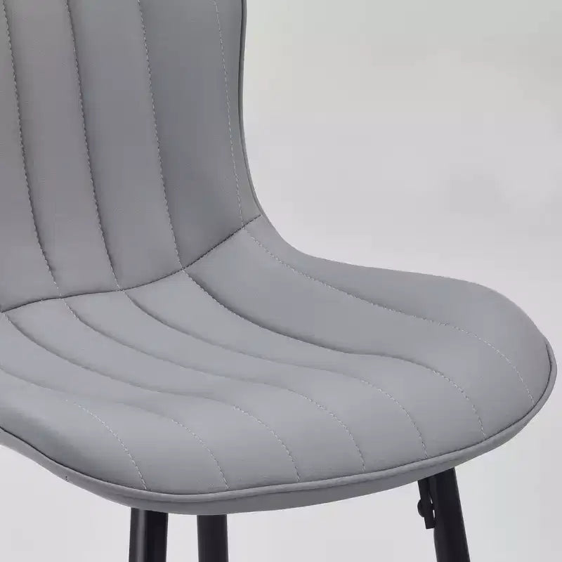 Chaises de salle à manger Similicuir Pieds en métal Chaises de cuisine et salle à manger
