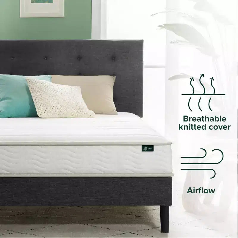Matelas hybride 6 pouces mousse et ressorts double, fermeté moyenne, soutien durable