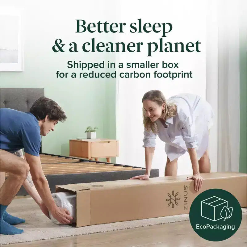 Matelas hybride 6 pouces mousse et ressorts double, fermeté moyenne, soutien durable