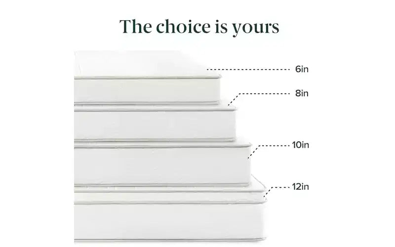 Matelas hybride 6 pouces mousse et ressorts double, fermeté moyenne, soutien durable