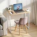 Bureau pliable, table pliable de 80 cm pour petits espaces avec crochets de rangement