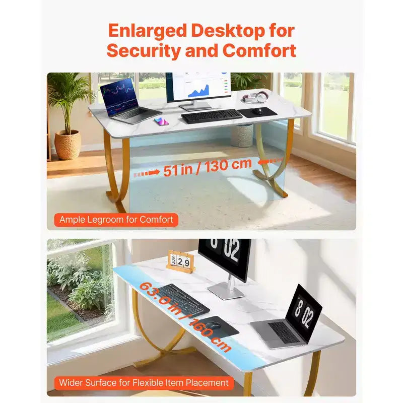 Bureau de direction, Grand bureau de 160x80 cm, Table d'ordinateur moderne
