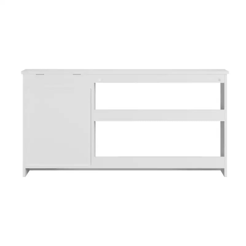 Étagère à Livres et Meuble de Rangement pour Jouets 3-en-1 avec Tableau Noir, Organiseur Moderne Blanc pour Enfants