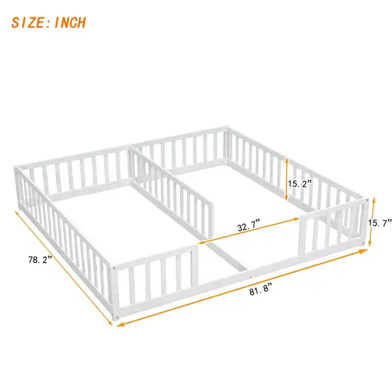 Lit mezzanine double avec bureau sous le lit – Gagnez de la place – Bois de pin massif