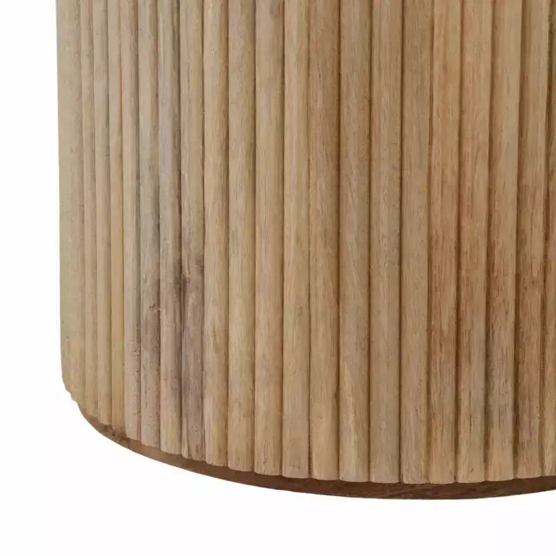 Table d'appoint décorative en bois avec plateau en marbre et rangement