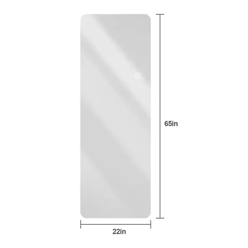 Miroir de courtoisie pleine longueur à LED avec lumières, 3 modes de couleur dimmables