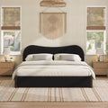 GDFStudio Lopez Upholstered Platform Bed with Wood Supporting