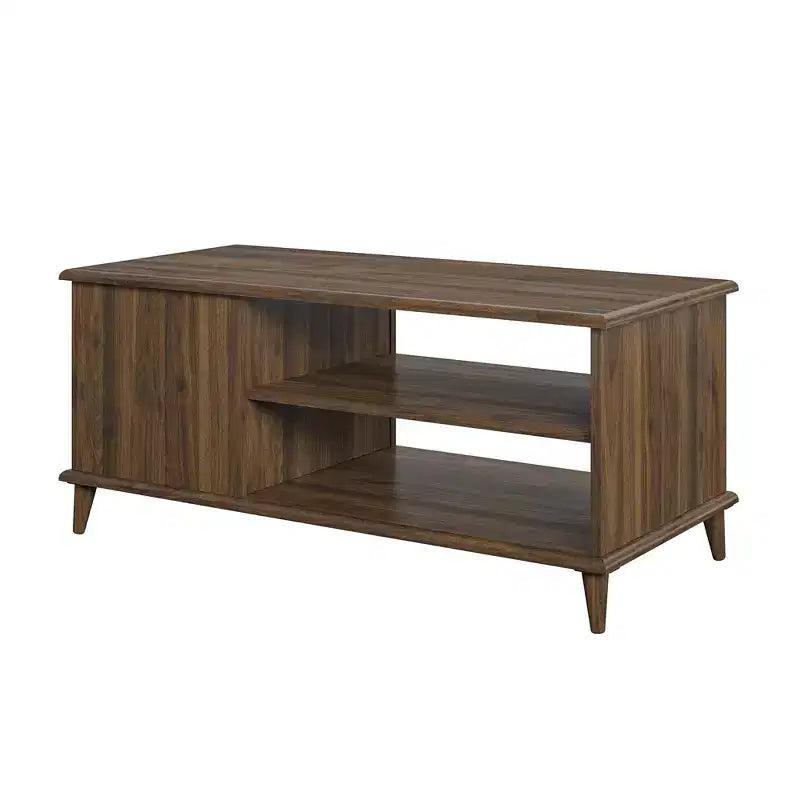 Table basse en bois avec rangement ouvert