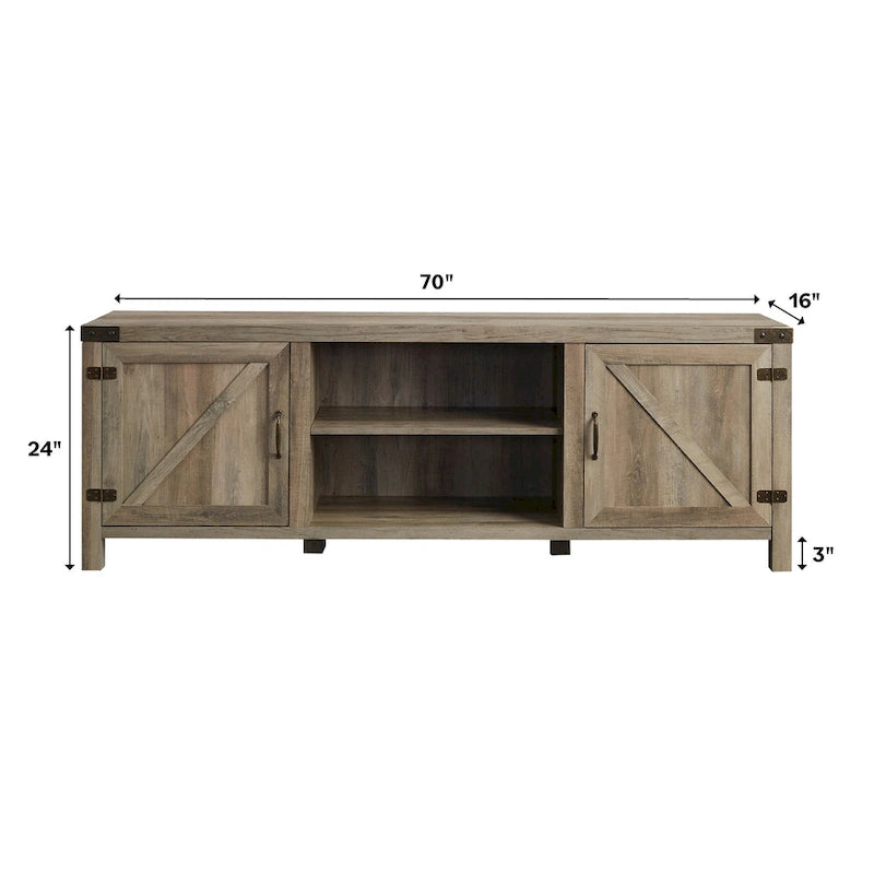Middlebrook Firebranch 70-inch Barn Door TV Stand
