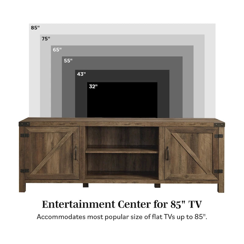 Middlebrook Firebranch 70-inch Barn Door TV Stand