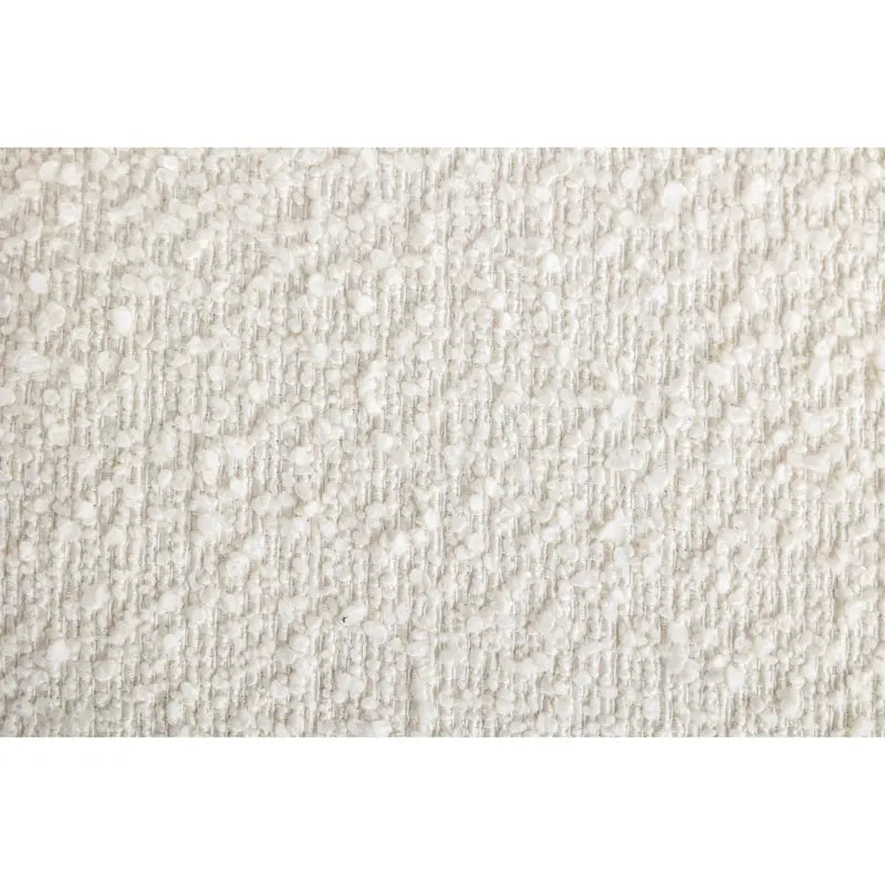 Cream White 31 Boucle Barrel Chair with Swivel Base