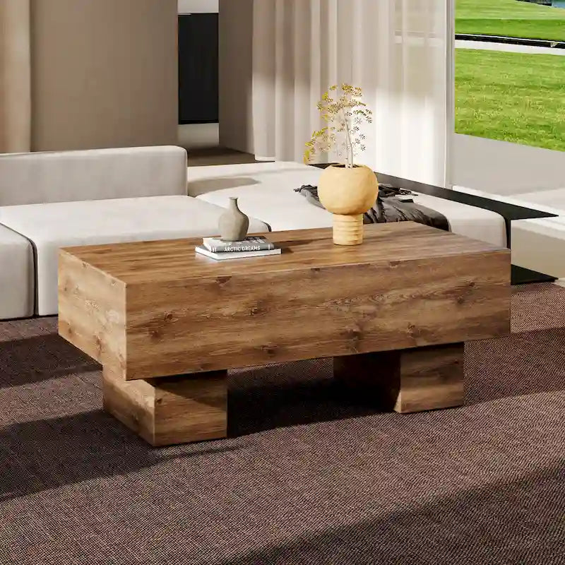 Modern Simple Texture Sticker MDF Coffee Table