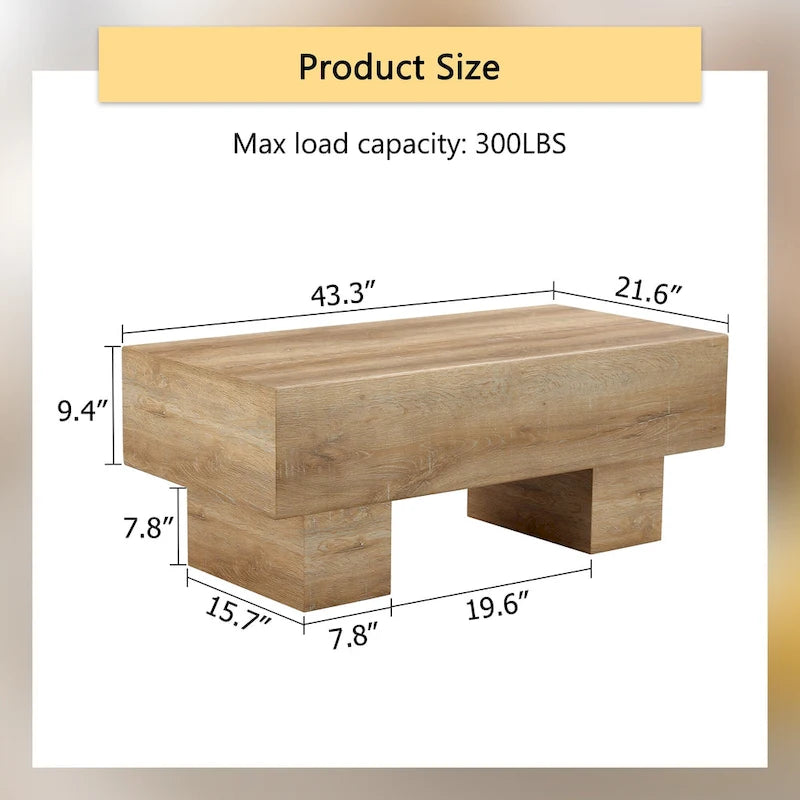 Modern Simple Texture Sticker MDF Coffee Table