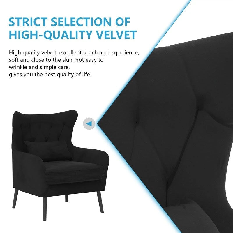 2-Piece Modern Velvet Living Room Couch Set Upholstered