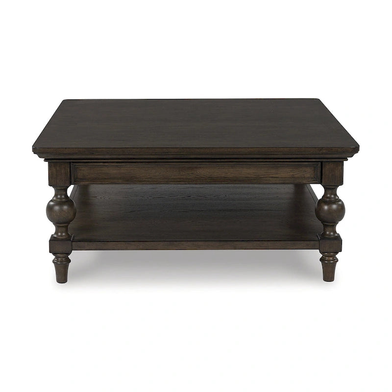 Signature Design by Ashley Veramond Dark Brown Square Cocktail Table - 42 W x 42 D x 18.63 H