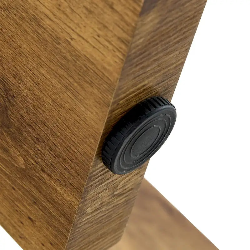 Coffee Table Round Coffee Table with Rectangular Legs Home Center Table Wooden Side Table for Living Room