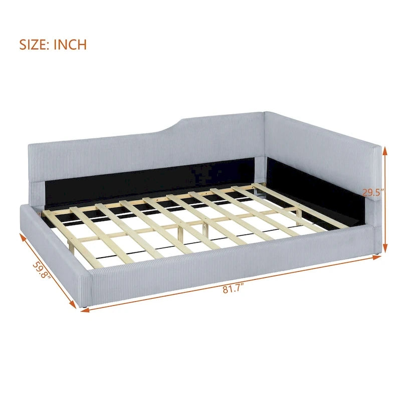 Full L-Shaped Daybed with Solid Frame