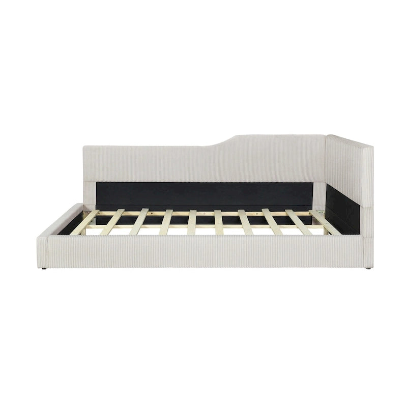Full L-Shaped Daybed with Solid Frame