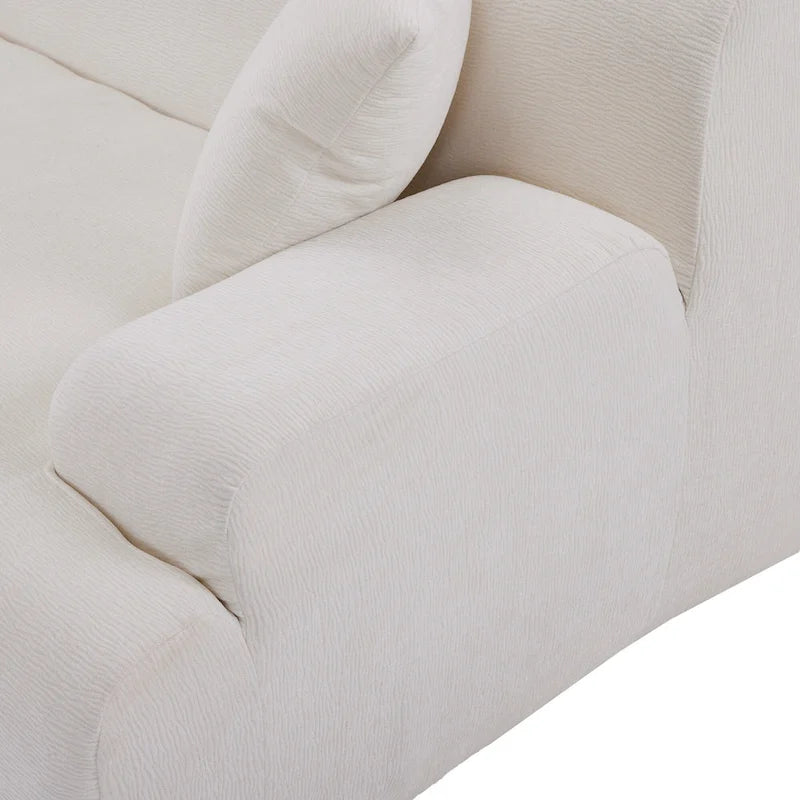 111 Polyester L-Shape Modular Sectional Sofa with High-Density Foam, 27 Deep Seat and Anti-Wrinkle Chenille Fabric