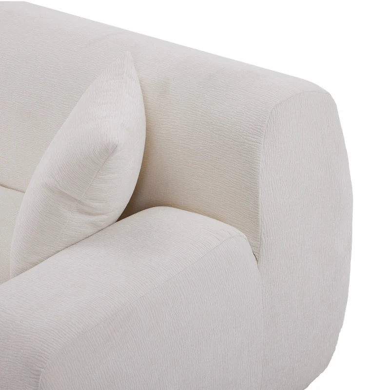 111 Polyester L-Shape Modular Sectional Sofa with High-Density Foam, 27 Deep Seat and Anti-Wrinkle Chenille Fabric