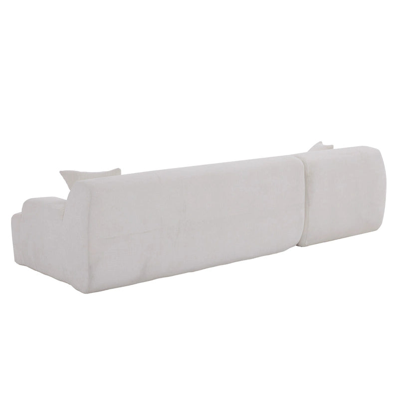 111 Polyester L-Shape Modular Sectional Sofa with High-Density Foam, 27 Deep Seat and Anti-Wrinkle Chenille Fabric