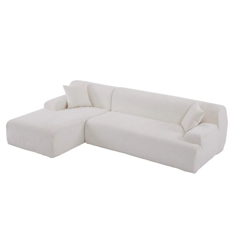 111 Polyester L-Shape Modular Sectional Sofa with High-Density Foam, 27 Deep Seat and Anti-Wrinkle Chenille Fabric