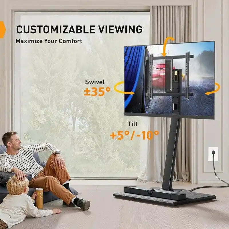 Rolling TV Stand with Power Outlet
