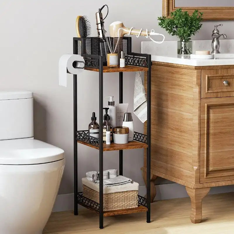 3-Tier Bathroom Shelf Organizer - 11.42D x 9.85W x 32.68H