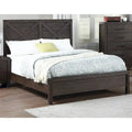 Rustic Contemporary Espresso 1pc Queen Size Bed Wooden X-Design HB Unique Look Bedroom Furniture
