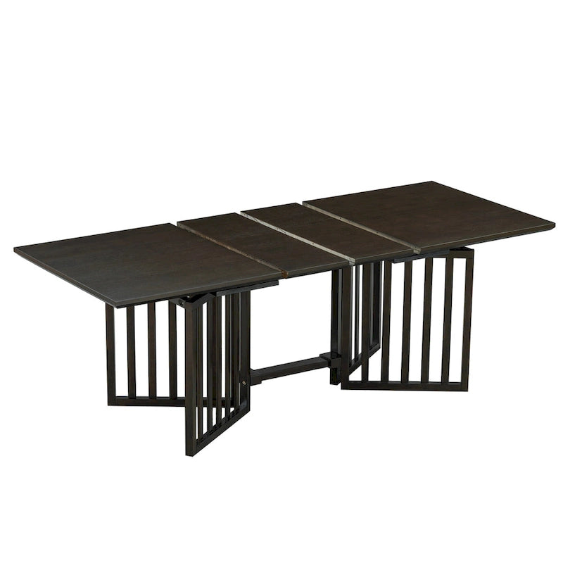 9-Piece Farmhouse Dining Set with Extendable Table & 8 Chairs