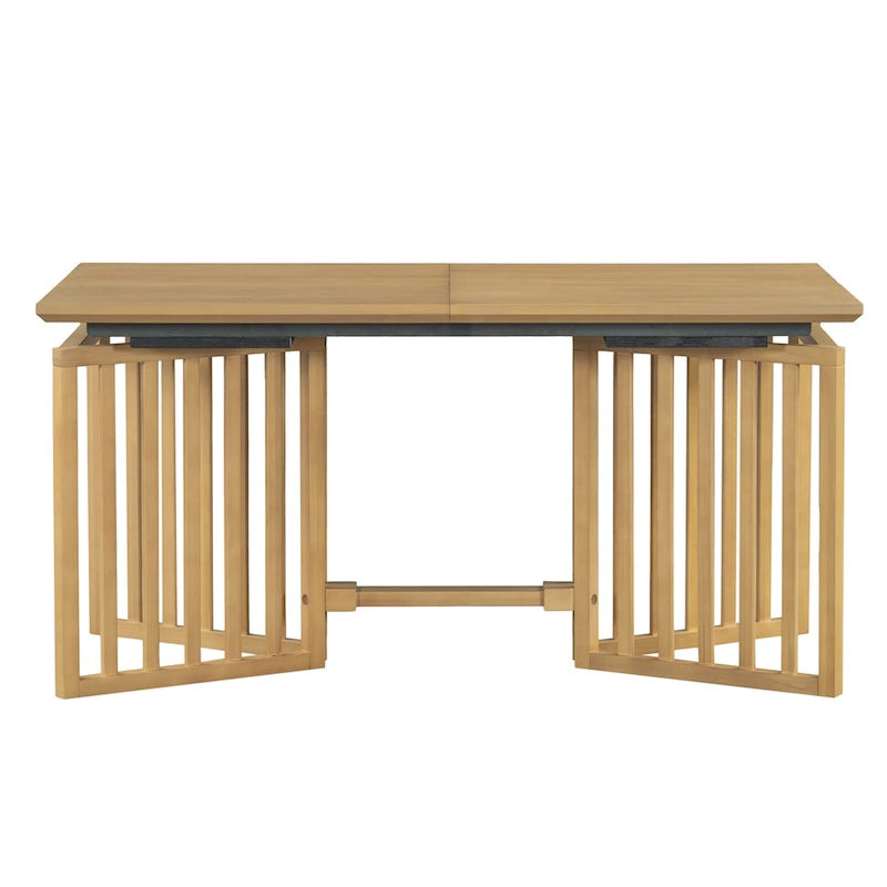 9-Piece Farmhouse Dining Set with Extendable Table & 8 Chairs