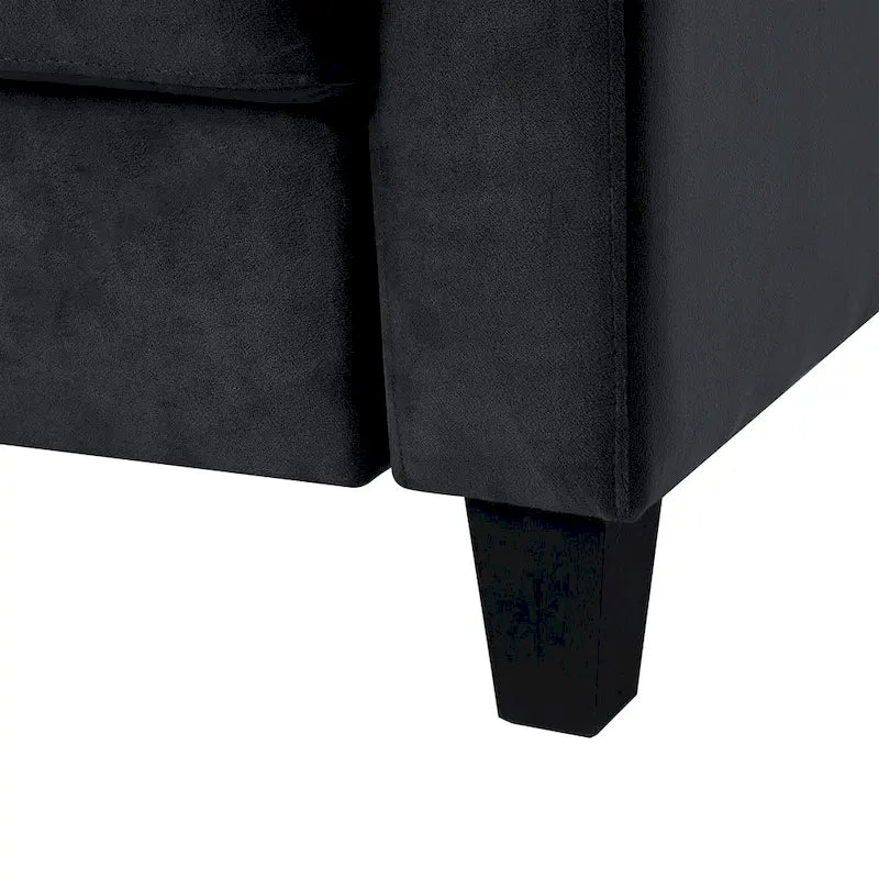 Black Modern 32.2 Upholstered Accent Chair with Sturdy Hardwood Frame and Soft Cushion