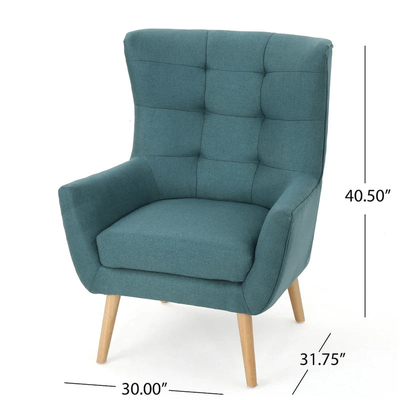 Teal 32.5 High Back Wingback Chair