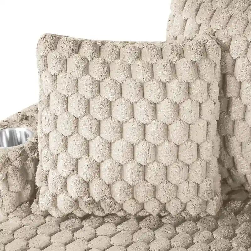 Furniture of America Lanturn Modern Soft Upholstered 2-Arm Oversized Chaise