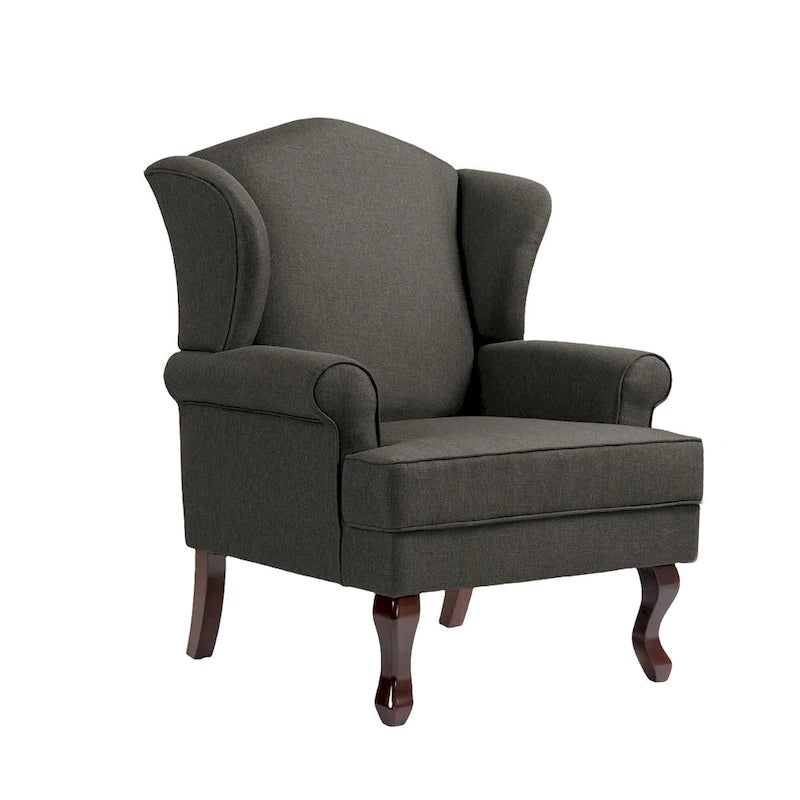 Mid-Century Modern Upholstered Wingback Accent Chair