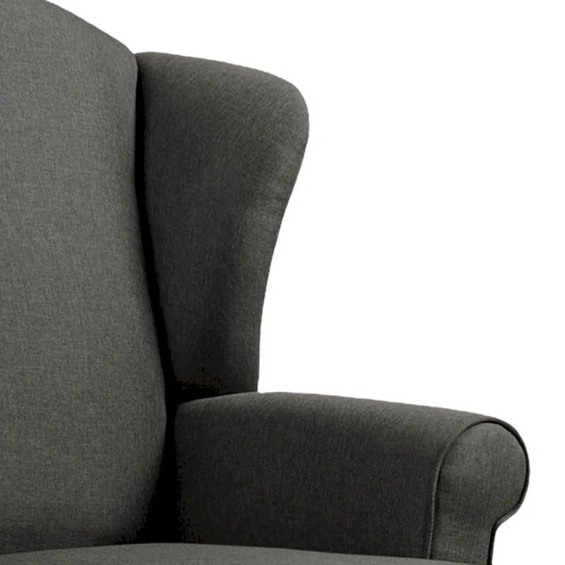 Mid-Century Modern Upholstered Wingback Accent Chair