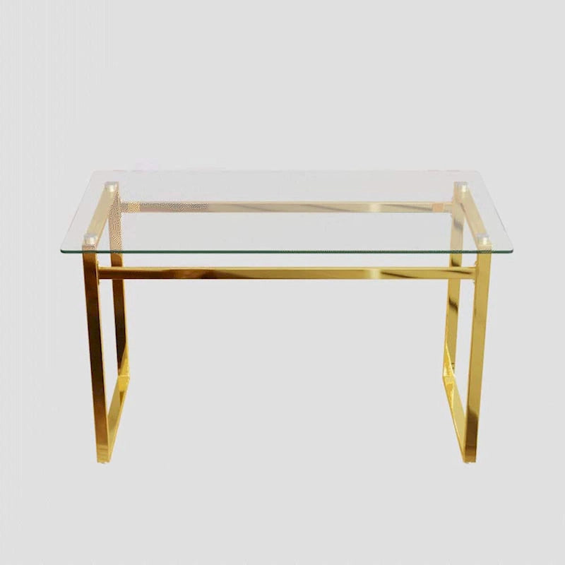 Minimalist Rectangular Glass Dining Table