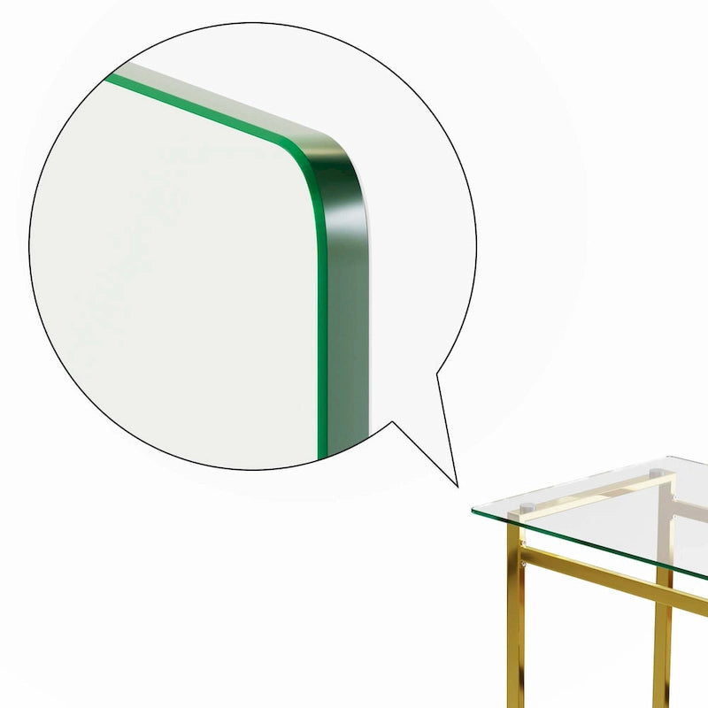 Minimalist Rectangular Glass Dining Table