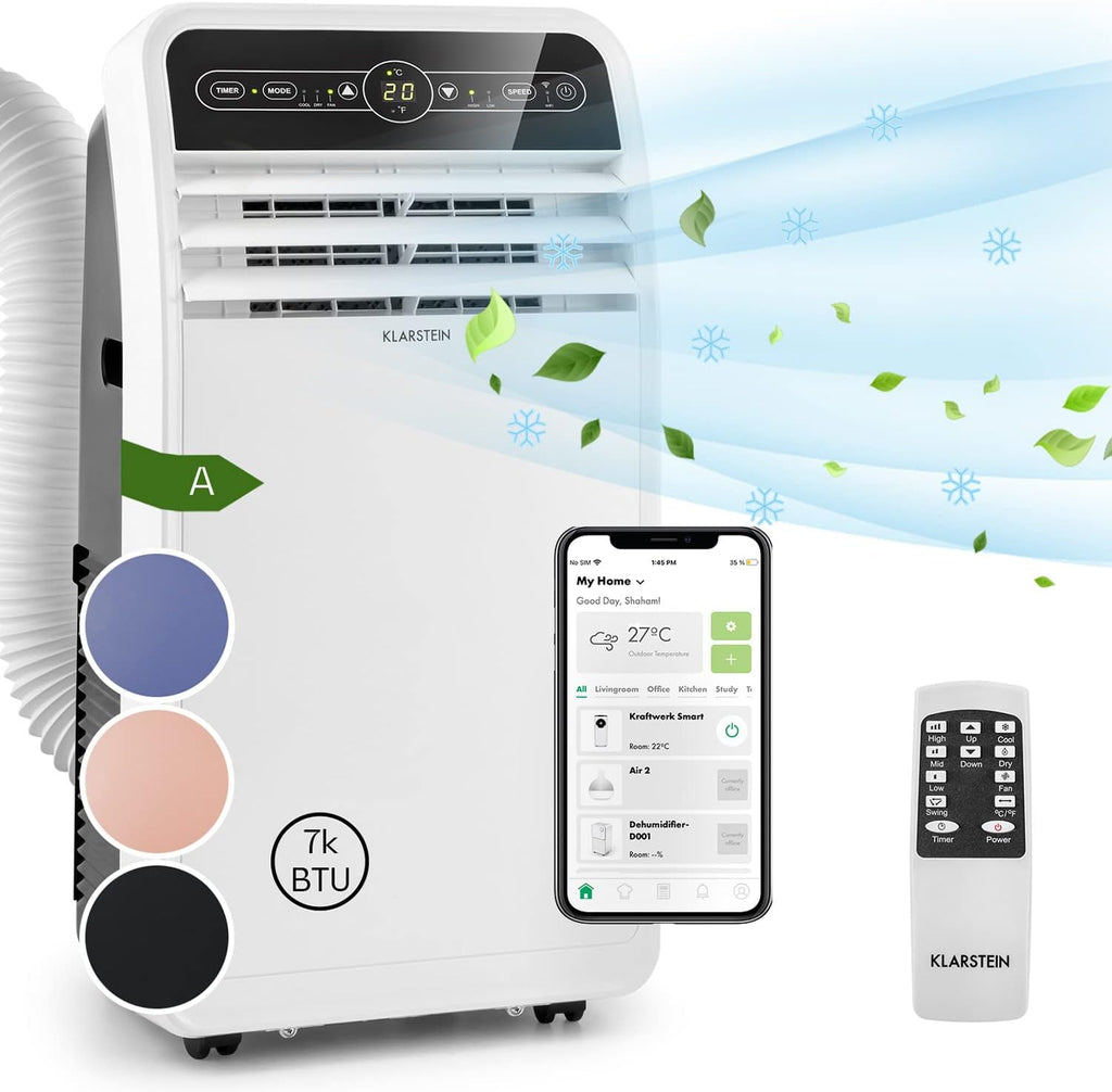 Produktbild: Klarstein Mobile Klimaanlage mit Abluftschlauch – Montagehinweis
