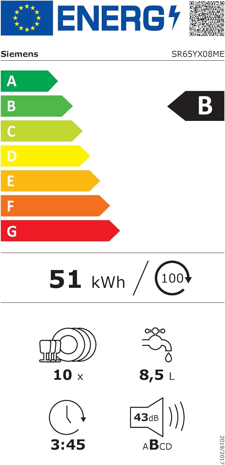 Siemens SR65YX08ME, iQ500 Smarter Geschirrspüler Vollintegriert, 45 cm breit, Be – Detailansicht 26