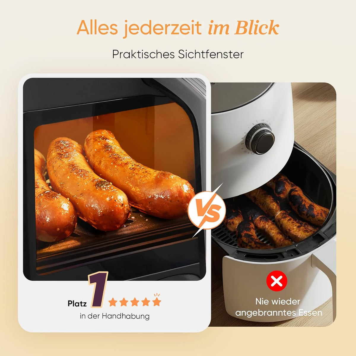 Produktbild: COSORI Airfryer – Seitenansicht