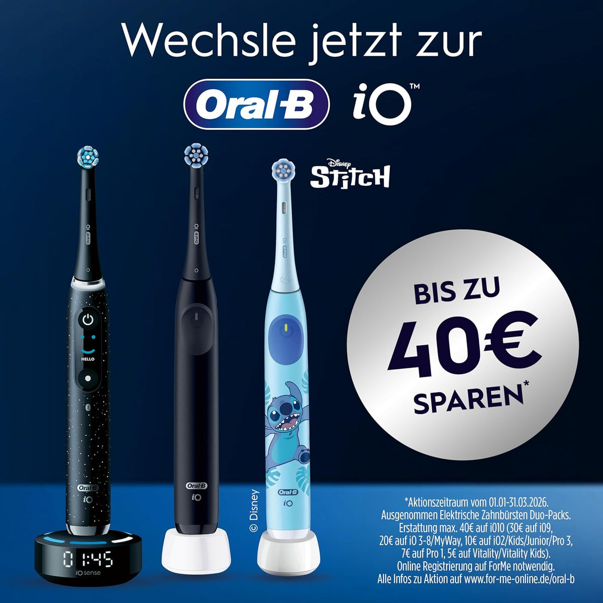 Produktbild: Oral-B iO Series 9 Elektrische Zahnbürste — Electric Toothbr – Frontansicht