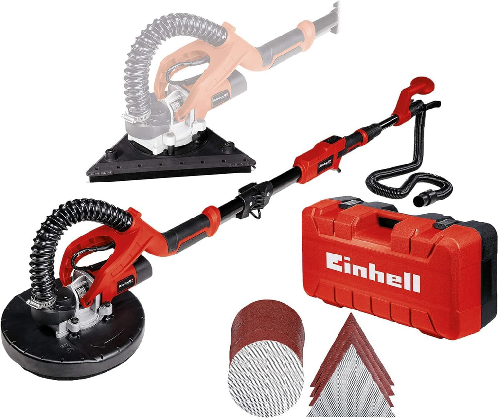 Einhell giraffeschuurmachine met 165 cm telescopische steel aan het plafond