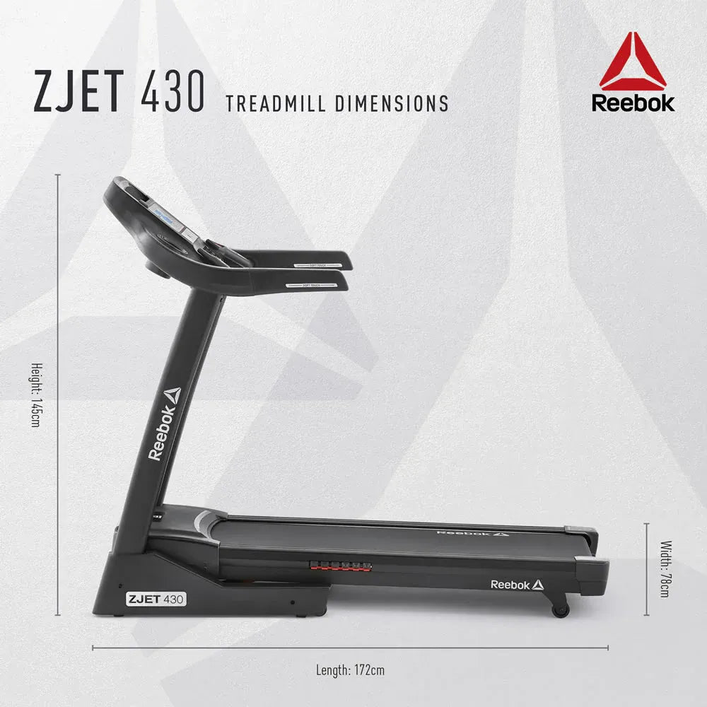 Reebok ZJET 430 loopband – profiel van het loopoppervlak