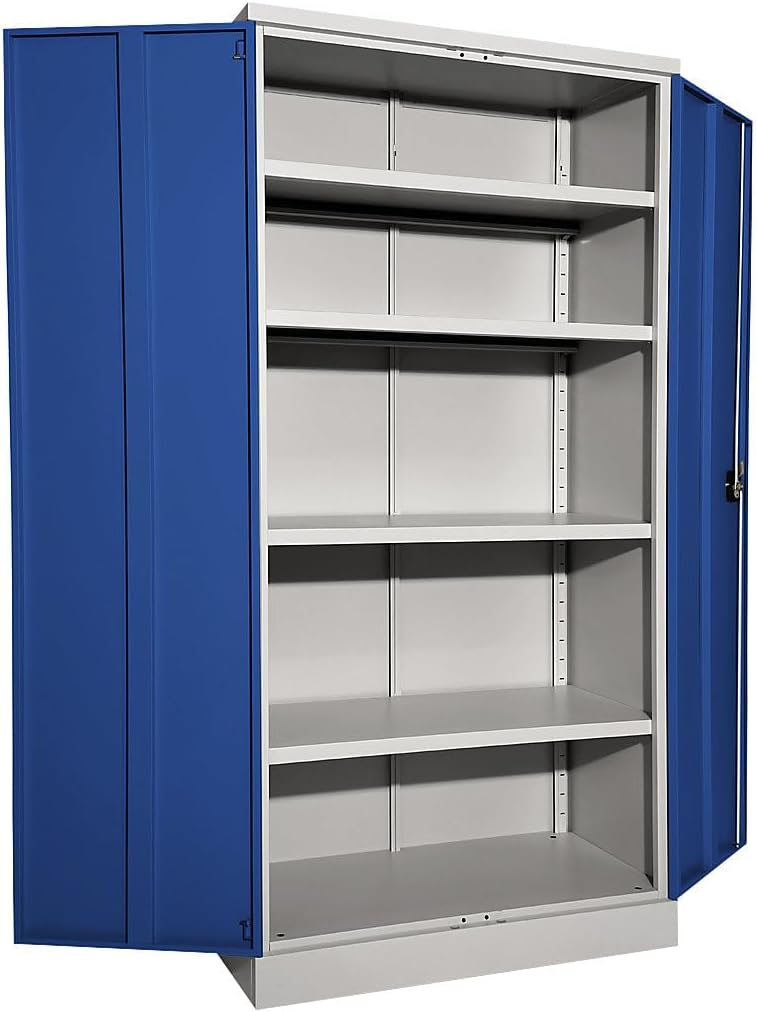 eurokraft | Stahlschrank Nilas | mit 4 Fachböden | HxBxT 195 – Hauptansicht 1/5
