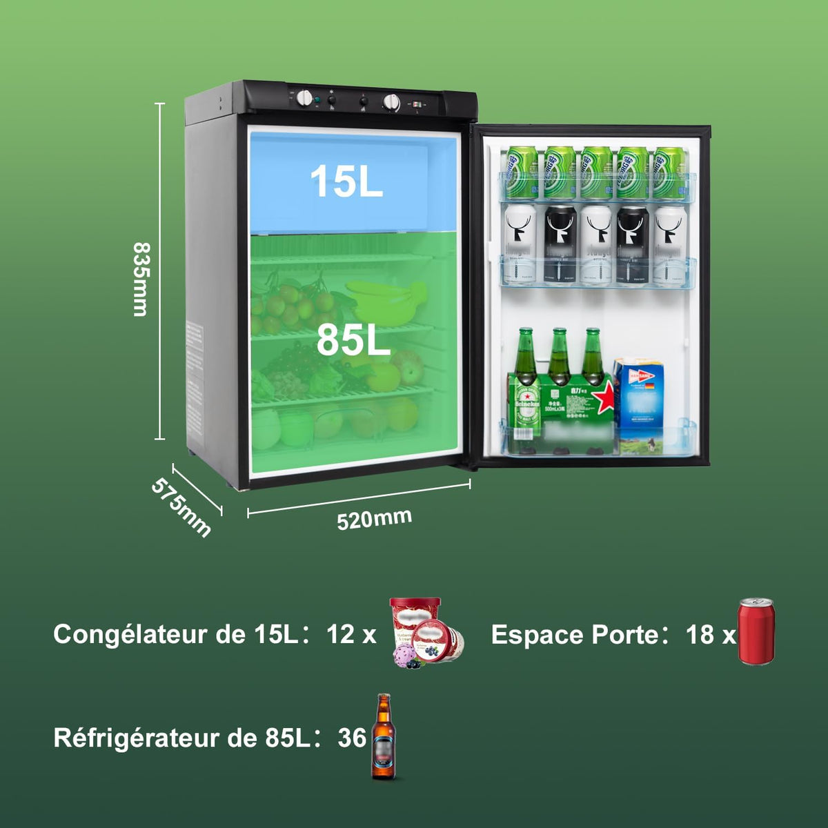 Smeta Kühlschrank – Seitenansicht 2/6