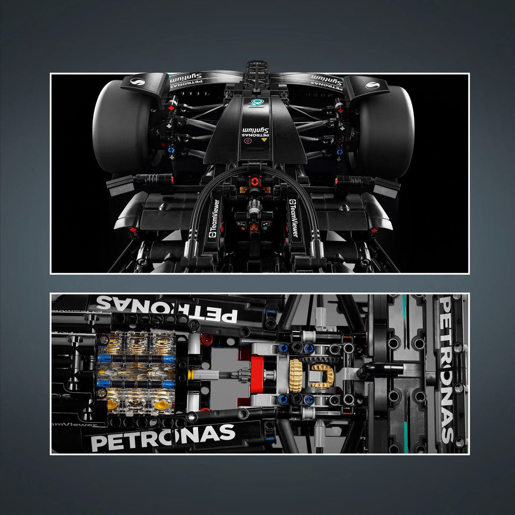 LEGO Technic 42171 Mercedes-AMG F1, zijaanzicht van het model